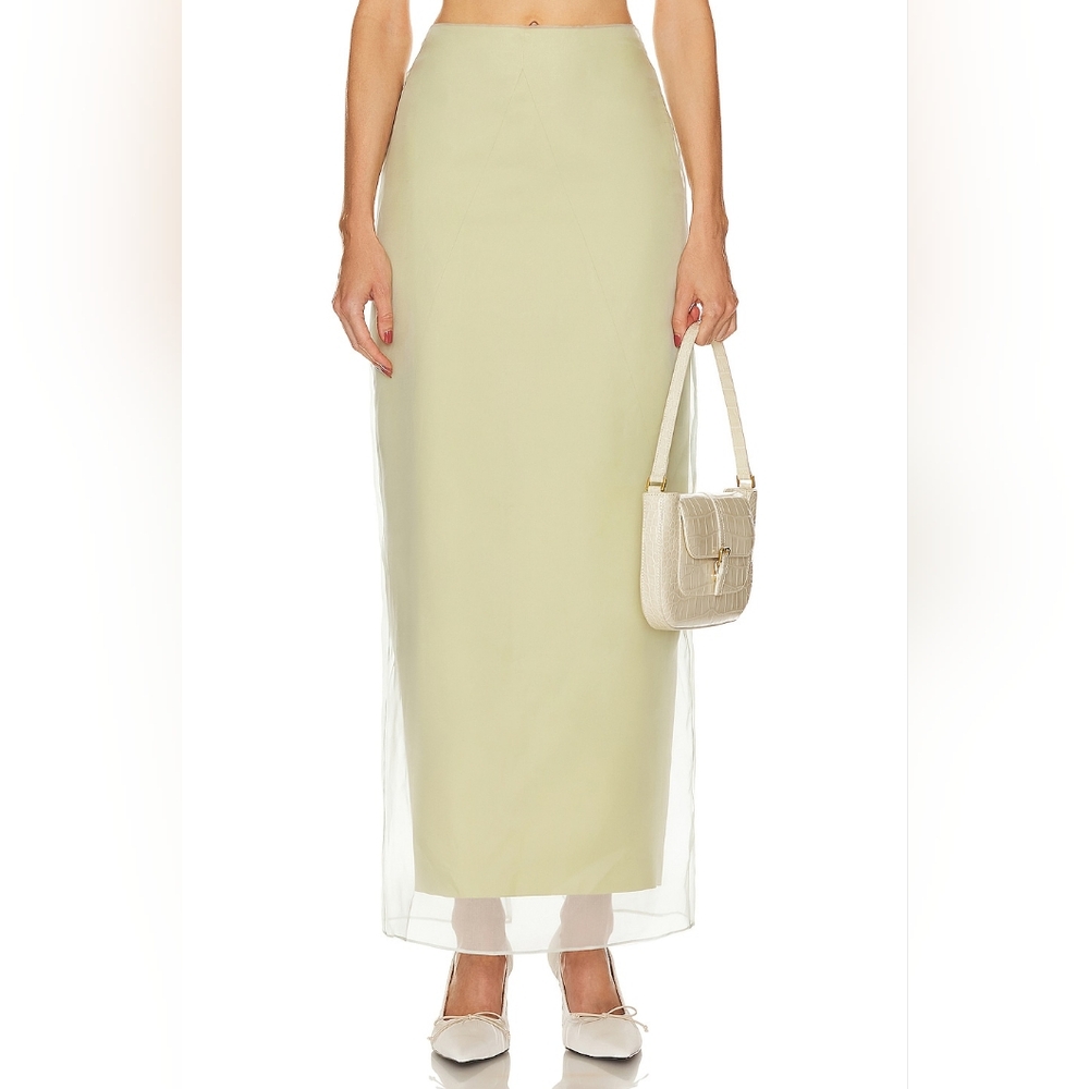 BB2. NWT GAUGE81 LOTES MIDI SKIRT IN PALE OLIVE